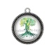 Pendentif Cabochon Argent - arbre de vie