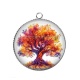 Pendentif Cabochon Argent - arbre de vie