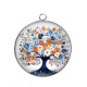 Pendentif Cabochon Argent - arbre de vie