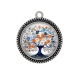 Pendentif Cabochon Argent - arbre de vie