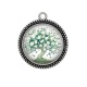 Pendentif Cabochon Argent - arbre de vie