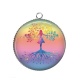 Pendentif Cabochon Argent - arbre de vie