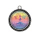 Pendentif Cabochon Argent - arbre de vie