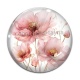 Cabochon Verre - coquelicot