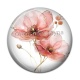 Cabochon Résine - coquelicot