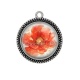 Pendentif Cabochon Argent - fleur