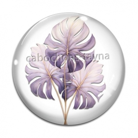 Cabochon Verre - feuille