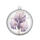 Pendentif Cabochon Argent - feuille