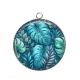 Pendentif Cabochon Argent - feuille
