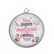 Pendentif Cabochon Argent - une super maîtresse 