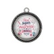 Pendentif Cabochon Argent - une super maîtresse 