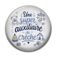 Cabochon Résine - une super auxiliaire de crèche