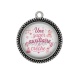 Pendentif Cabochon Argent - une super auxiliaire de crèche