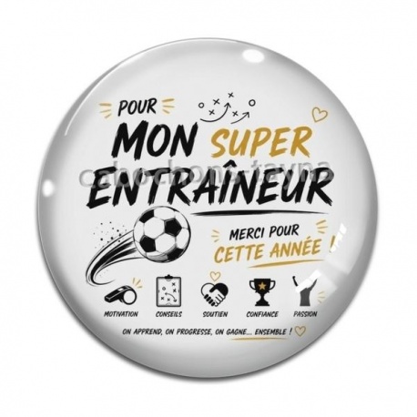 Cabochon Verre - pour mon super entraineur