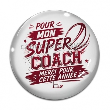 Cabochon Verre - pour mon super coach merci pour cette année