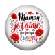 Cabochon Résine - maman je t'aime plus fort que l'univers