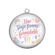 Pendentif Cabochon Argent - une sage femme formidable