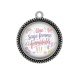Pendentif Cabochon Argent - une sage femme formidable
