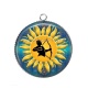 Pendentif Cabochon Argent - signe astrologie