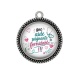 Pendentif Cabochon Argent - une aide soignante formidable