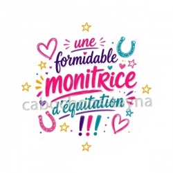 une formidable monitrice d'équitation