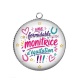 Pendentif Cabochon Argent - une formidable monitrice d'équitation