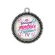 Pendentif Cabochon Argent - une formidable monitrice d'équitation