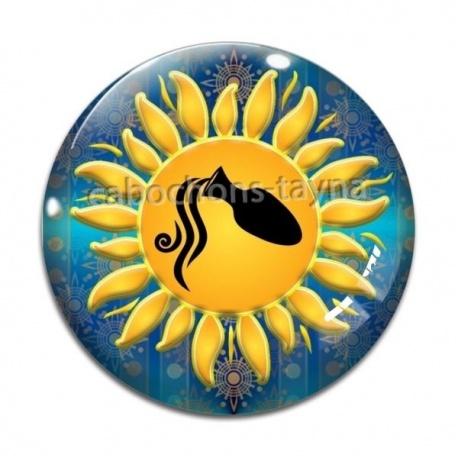 Cabochon Verre - signe astrologie