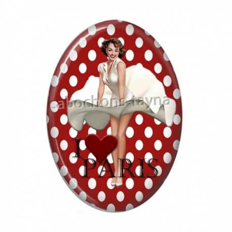 Cabochon Résine Ovale - pin up