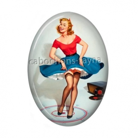 Cabochon Résine Ovale - pin up