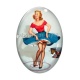 Cabochon Verre Ovale - pin up