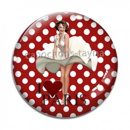 Cabochon Verre - pin up
