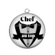 Pendentif Cabochon Argent - chef au top
