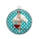 Pendentif Cabochon Argent - pin up