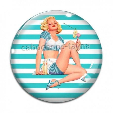 Cabochon Verre - pin up