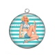 Pendentif Cabochon Argent - pin up