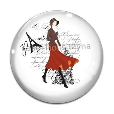 Cabochon Verre - femme à paris