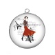 Pendentif Cabochon Argent - femme à paris