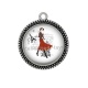 Pendentif Cabochon Argent - femme à paris