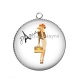 Pendentif Cabochon Argent - femme à paris