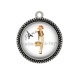 Pendentif Cabochon Argent - femme à paris