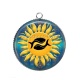 Pendentif Cabochon Argent - signe astrologie
