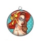 Pendentif Cabochon Argent - pin up