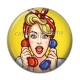 Cabochon Résine - pin up