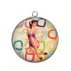 Pendentif Cabochon Argent - pin up