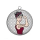 Pendentif Cabochon Argent - pin up
