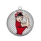 Pendentif Cabochon Argent - pin up