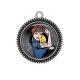 Pendentif Cabochon Argent - pin up