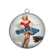 Pendentif Cabochon Argent - pin up