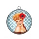 Pendentif Cabochon Argent - pin up